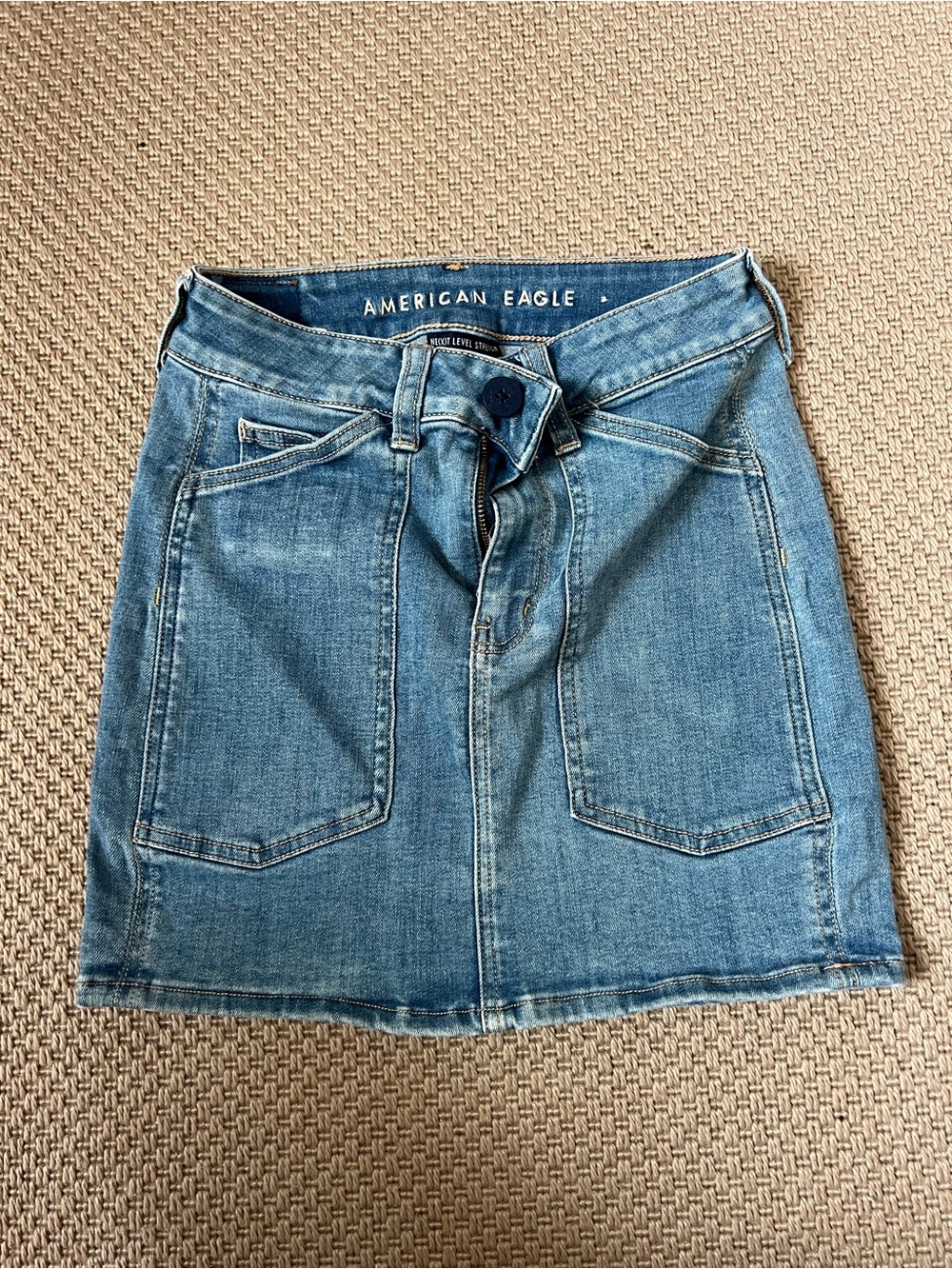 American Eagle Blue Denim Mini Skirt